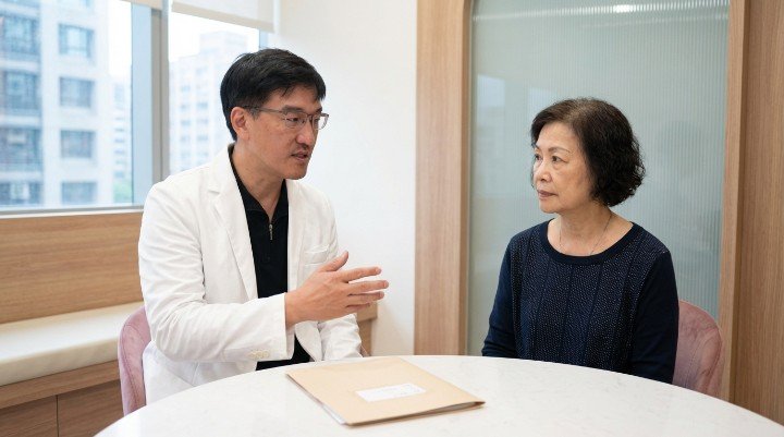 吳紹琥醫師專業諮詢畫面 法瑞診所門診區 甲狀腺檢查儀器示意圖 專業醫護人員團隊