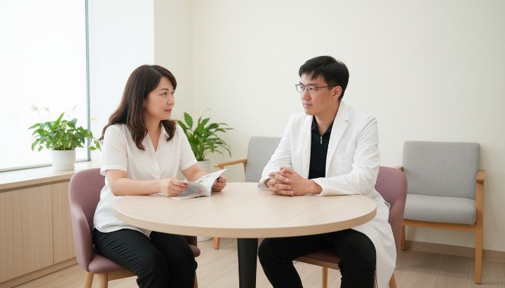 吳紹琥醫師在診間解析背部痘痘成因 顯微鏡下的皮屑芽孢菌與背部痘痘特徵 醫學美容師進行杏仁酸煥膚改善背部痘痘 使用水楊酸沐浴乳溫和清潔預防背部痘痘